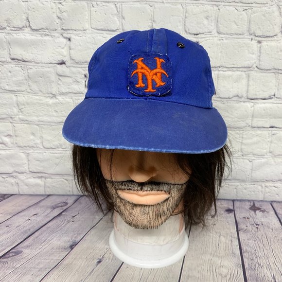 Vintage New York Yankees Kids Boys Hat Cap Stretch Fit Blue MLB Embroidered - Picture 1 of 15